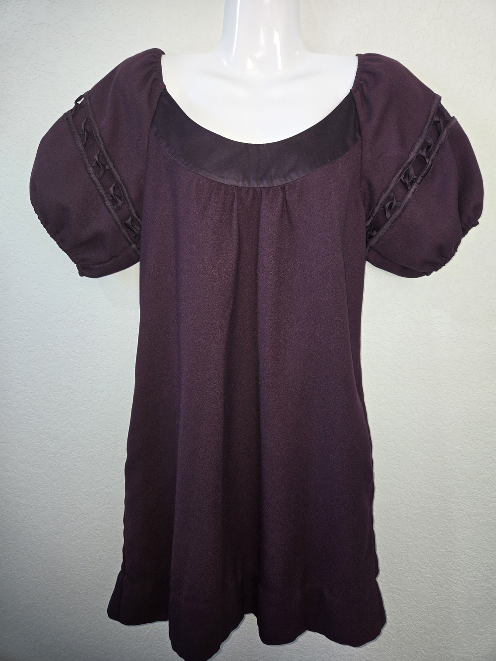 Maeve Plum Puff Sleeve Tunic